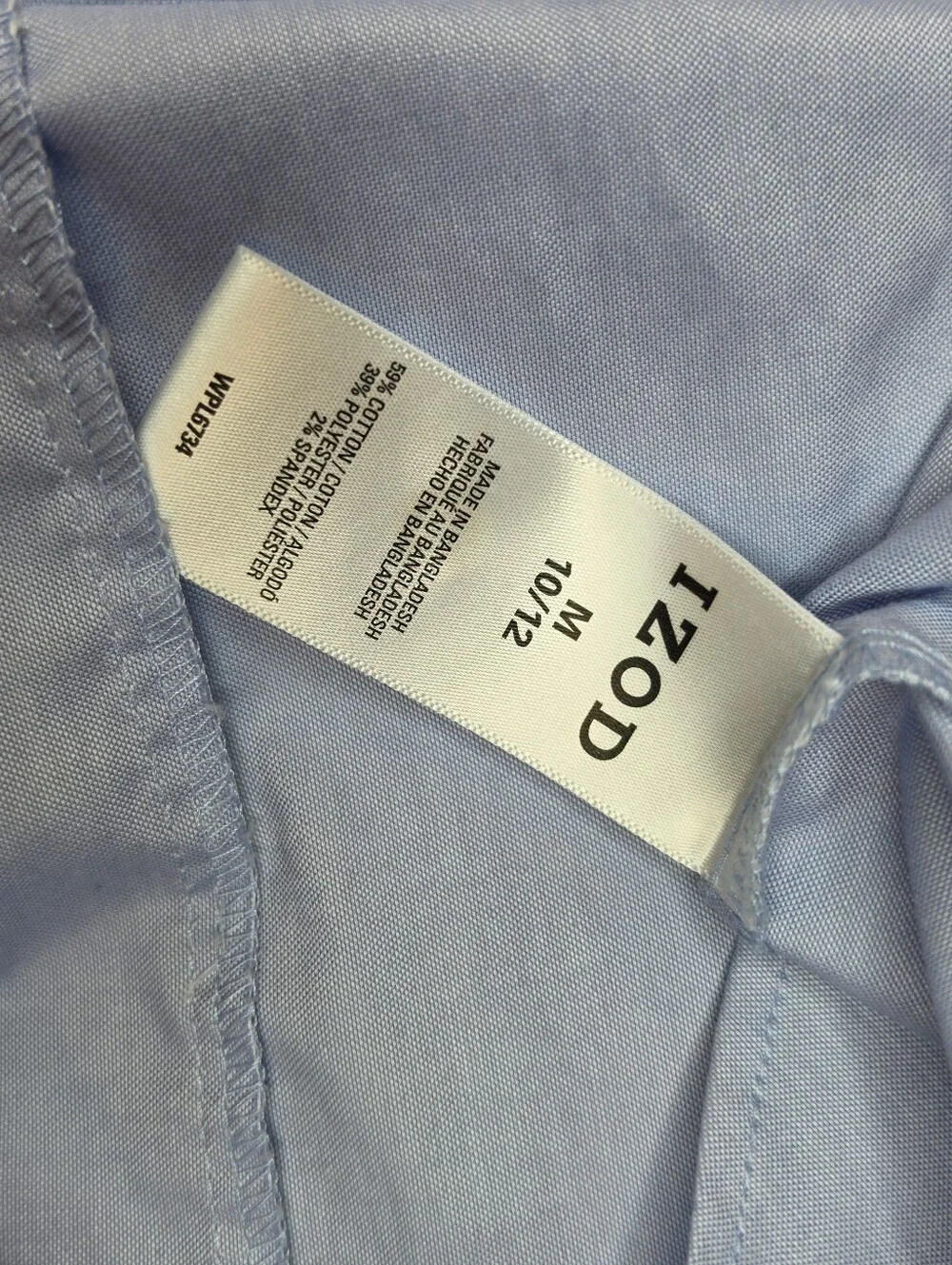 IZOD Boys Suit 3 Piece Navy Blazer Pants Blue Dress Shirt Size 10 12 Stretch